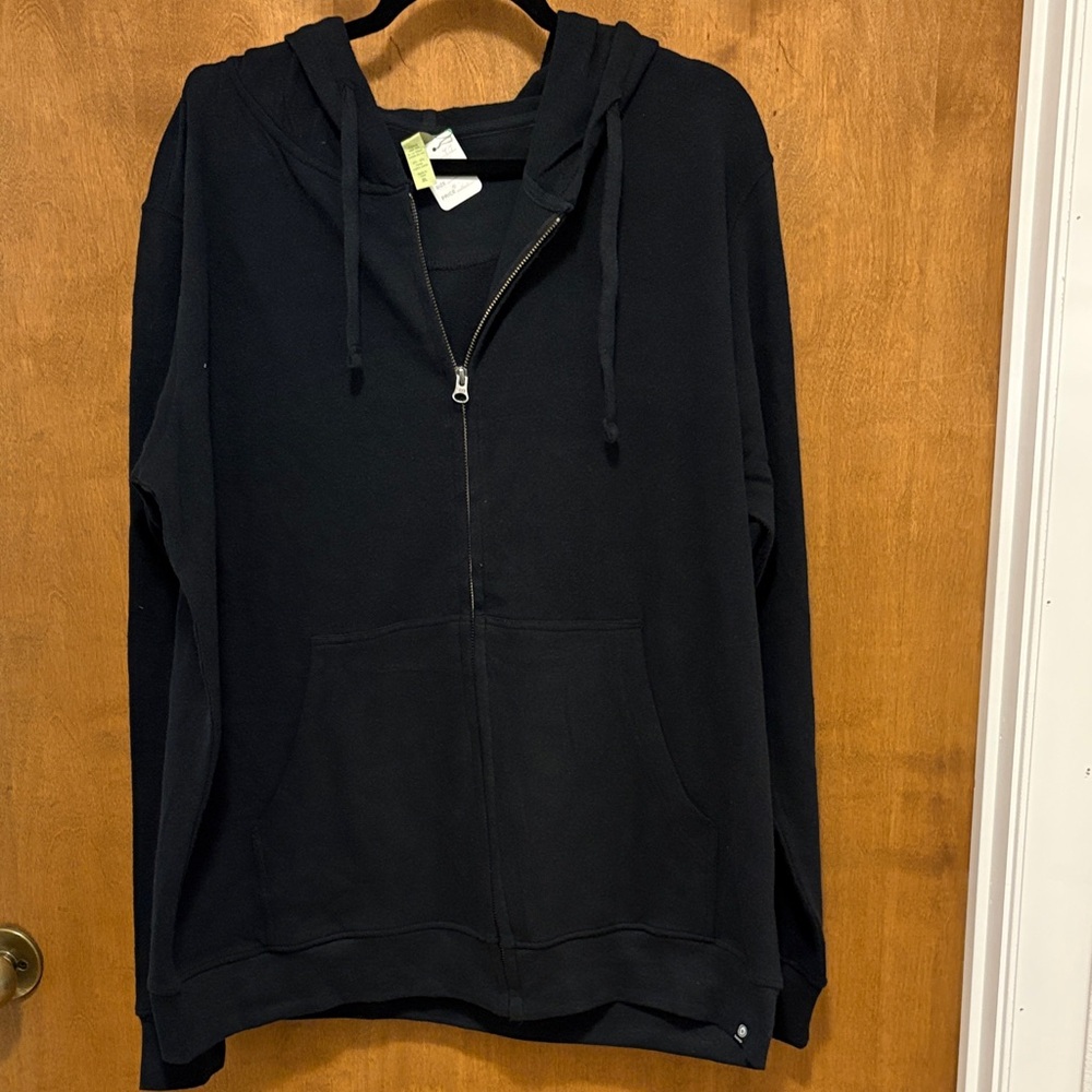 487. Econscious Black Full-Zip Hooded Sweatshirt